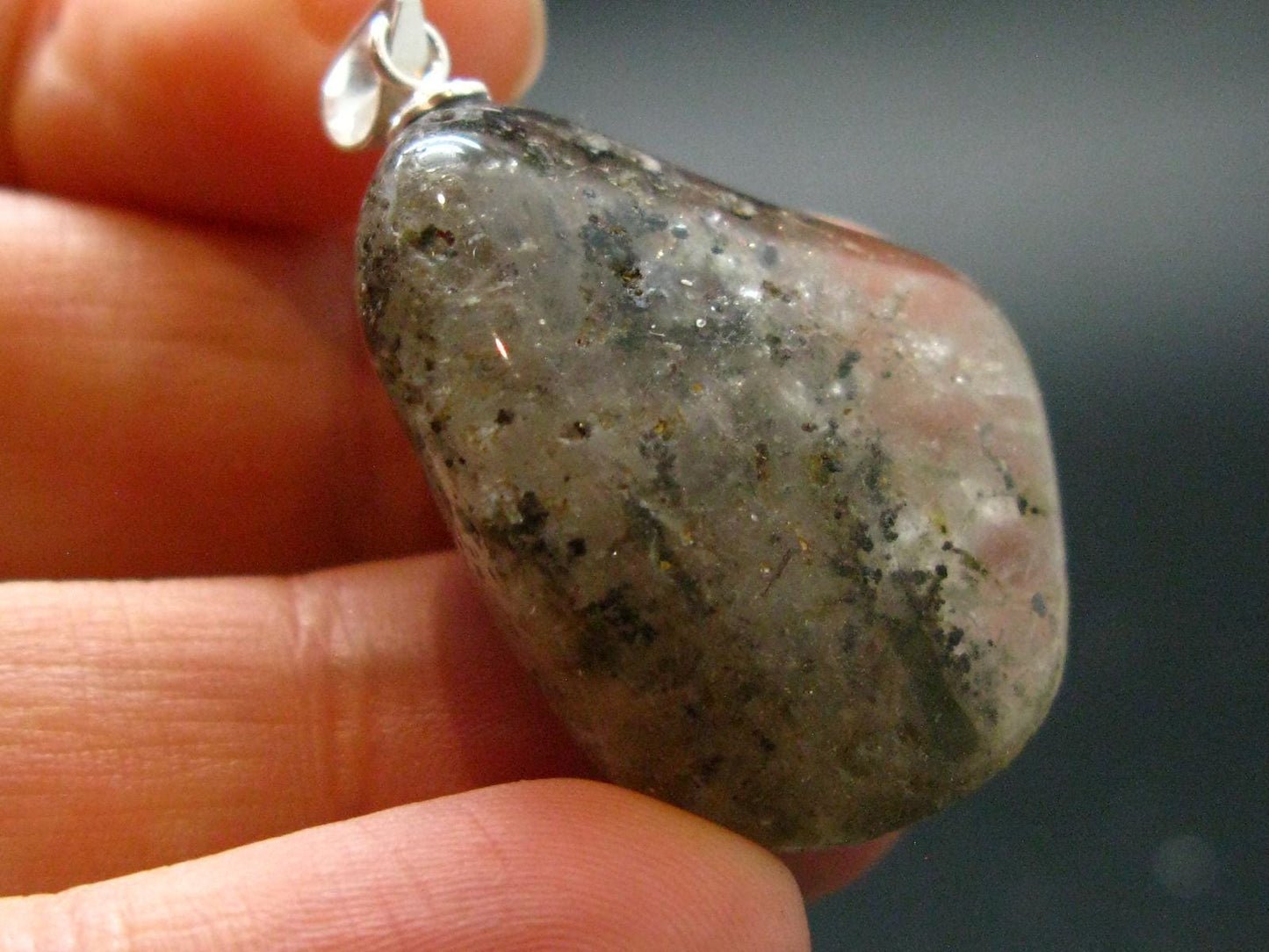 Rare Witches Finger Quartz Crystal Silver Pendant From Zambia - 1.4" - 9.92 Grams
