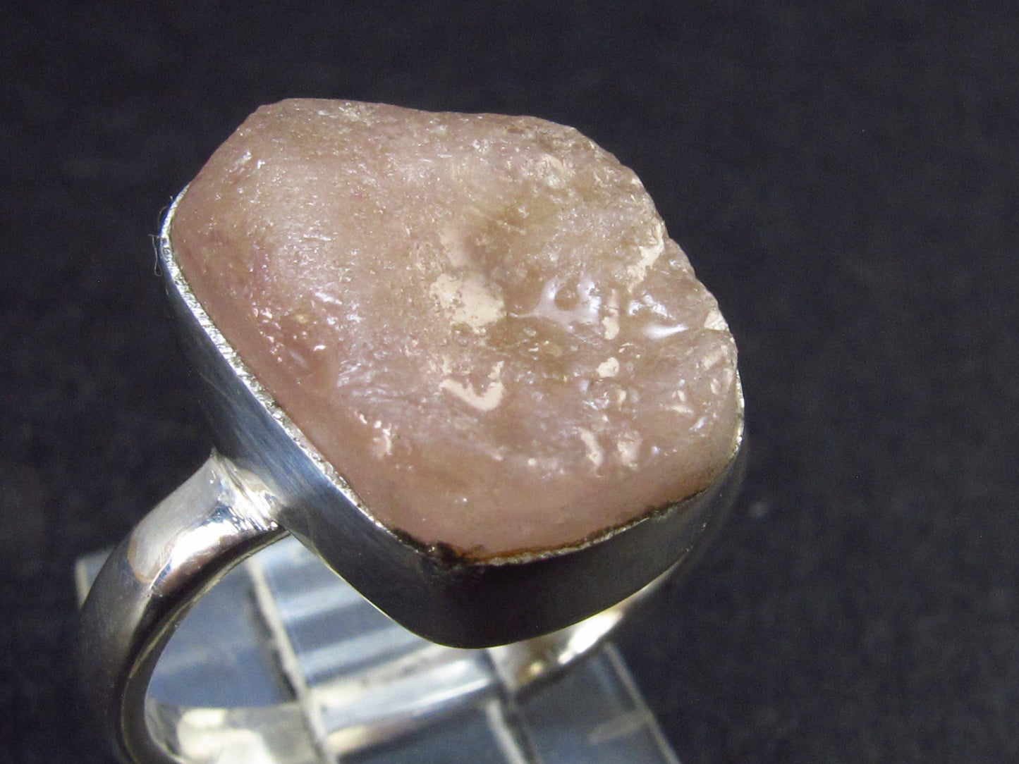 Natural Raw Orange-Yellow Sapphire 925 Sterling Silver Ring - 4.0 Grams - Size 7