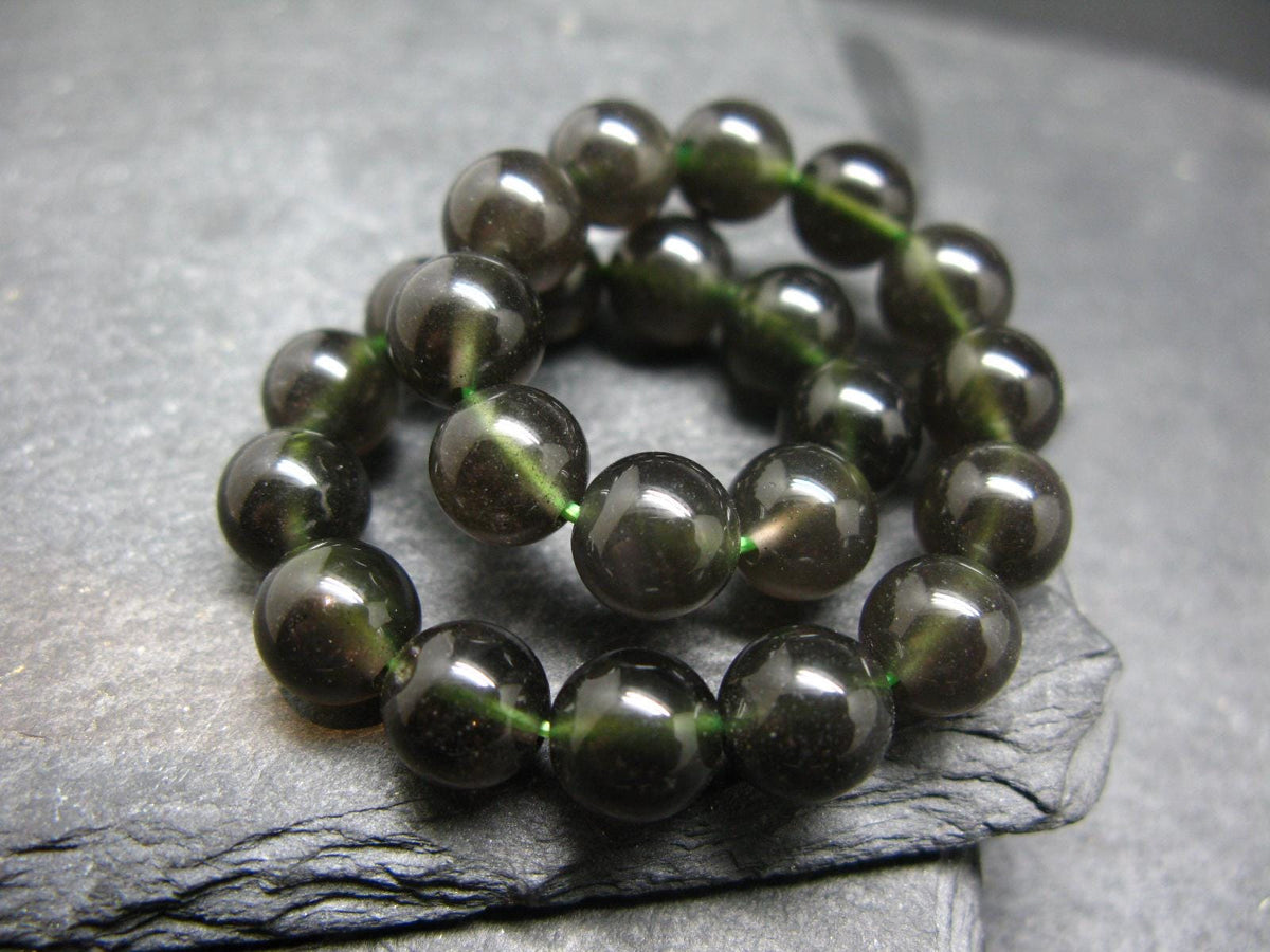 Agni Manitite Cintamani Stone Tektite Genuine Bracelet ~ 7 Inches ~ 8mm Round Beads