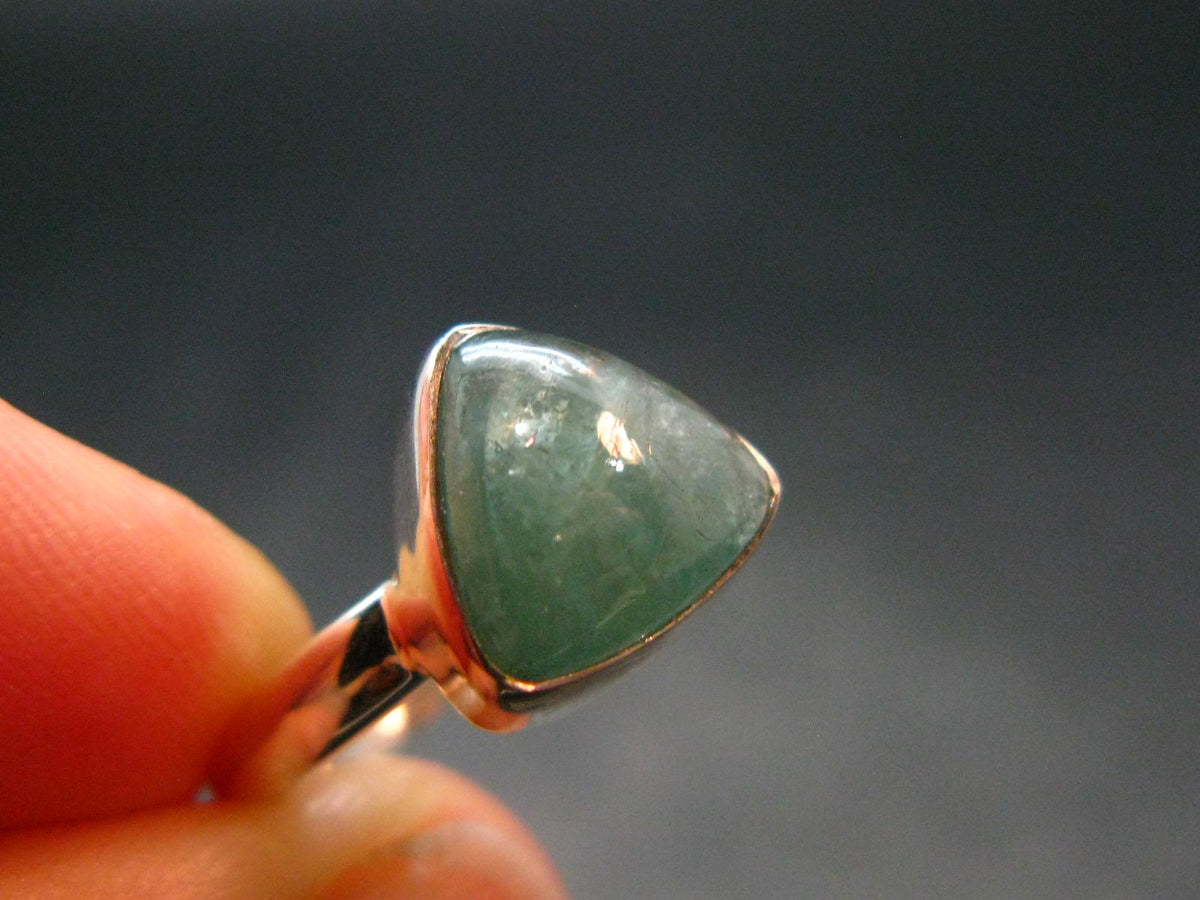 Extremely Rare Grandidierite Silver Ring From Madagascar - Size 6 - 2.63 Grams