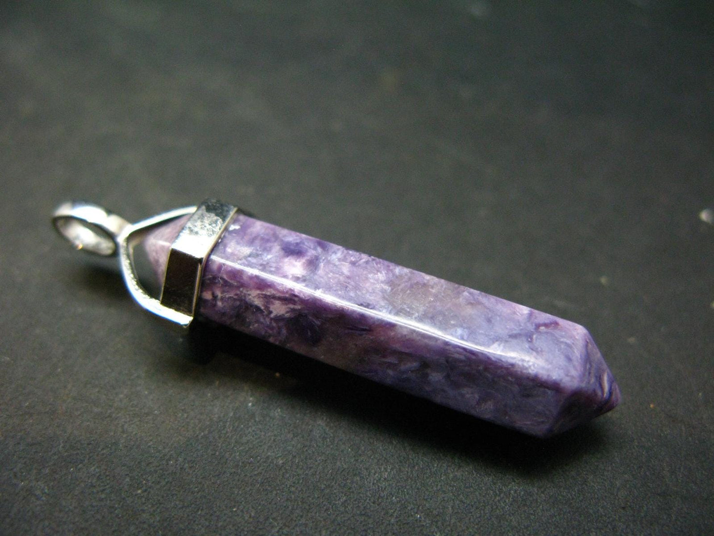 Rare High-Quality Charoite Pendant From Russia - 1.7" - 5.16 Grams