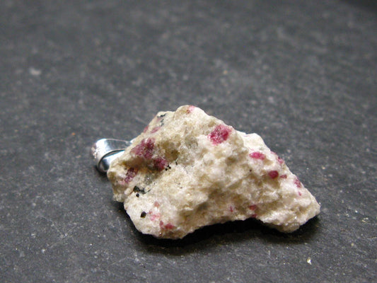 Rare Kakortokite Silver Pendant From Greenland - 2.96 Grams - 1.1"