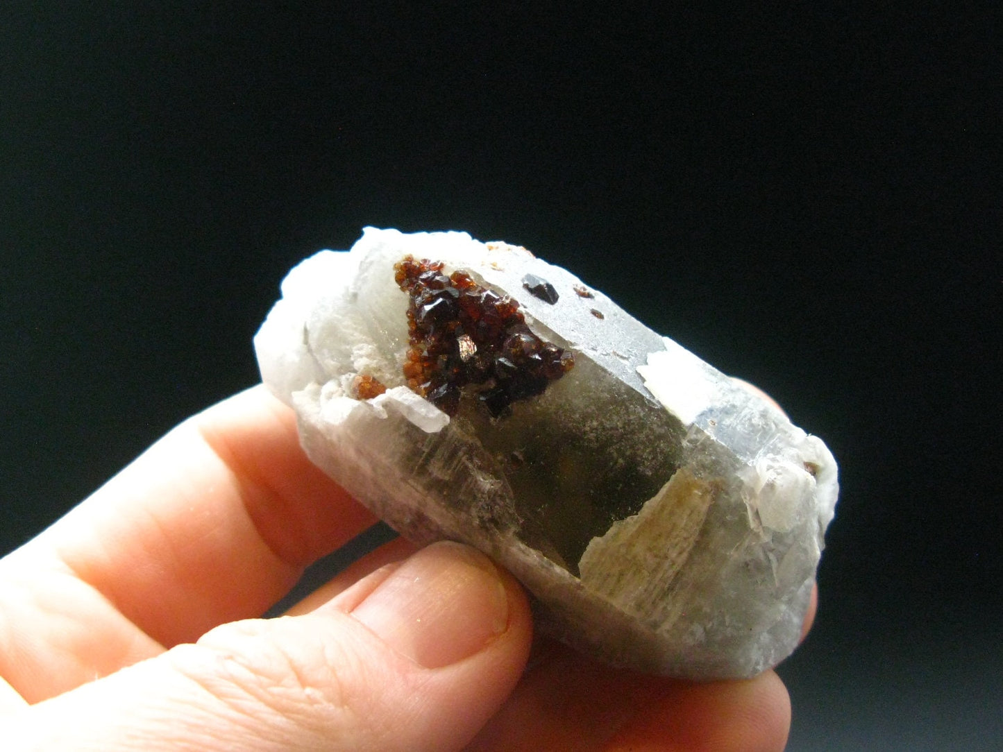 Spessartine Spessartite Garnet On Smoky Quartz Crystal From China - 2.2" - 51.47 Grams