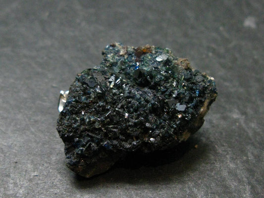 Heaven Stone!! Wet-Look Indigo Blue Lazulite Cluster Silver Pendant From Canada - 1.2" - 9.71 Grams
