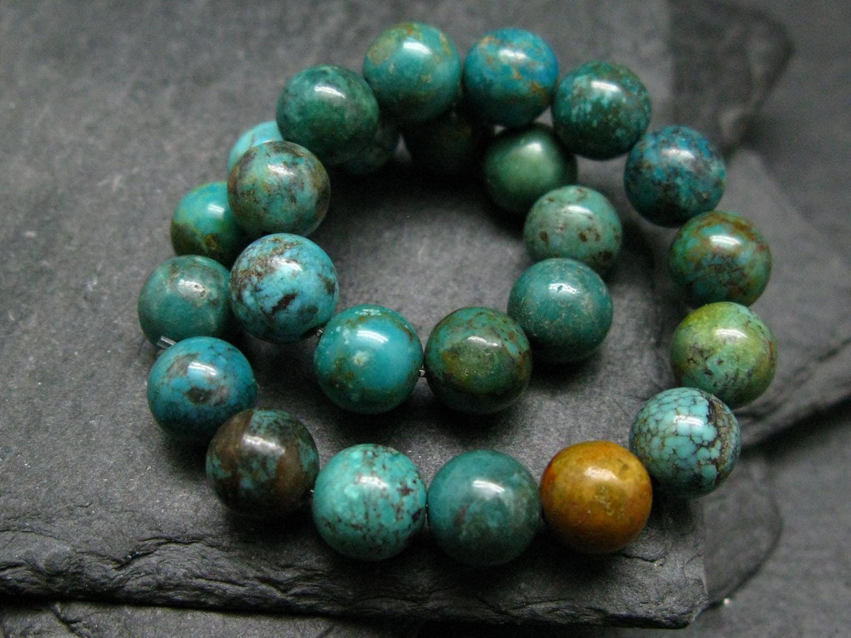 Turquoise Genuine Untreated Bracelet ~ 7 Inches ~ 8mm Round Beads