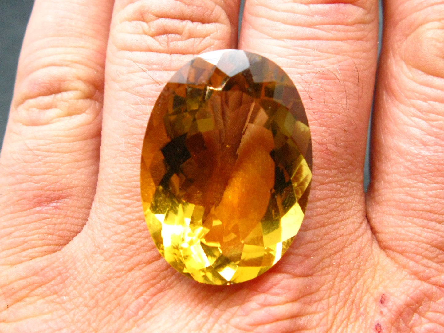 Stone of Success!! Genuine Intense Yellow Citrine Cut Stone From Brazil - 1.2" - 48.35 Carats