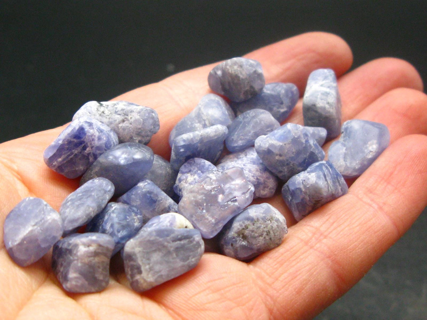 Lot of 25 Gem Tanzanite Zoisite Tumbled Pieces From Tanzania - 40.8 Grams