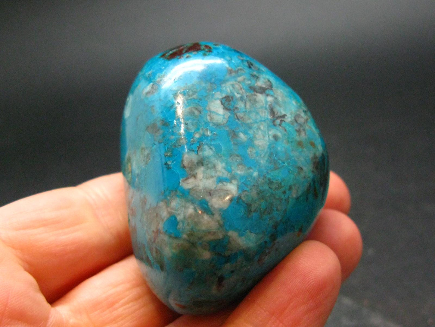 Chrysocola Tumbled Piece from Peru - 1.9" - 82.74 Grams