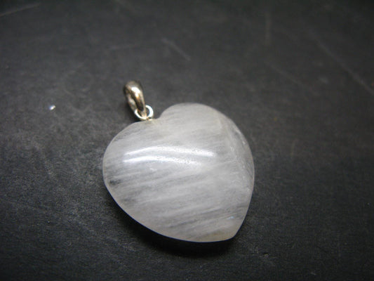 Very Rare SS Cryolite Heart Pendant From Greenland - 1.0" - 4.22 Grams