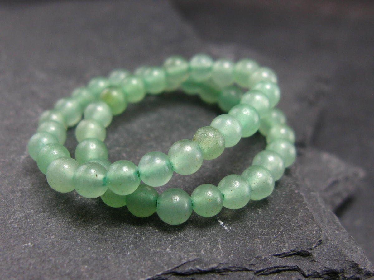 Green Aventurine Genuine Bracelet ~ 7 Inches ~ 4mm Round Beads