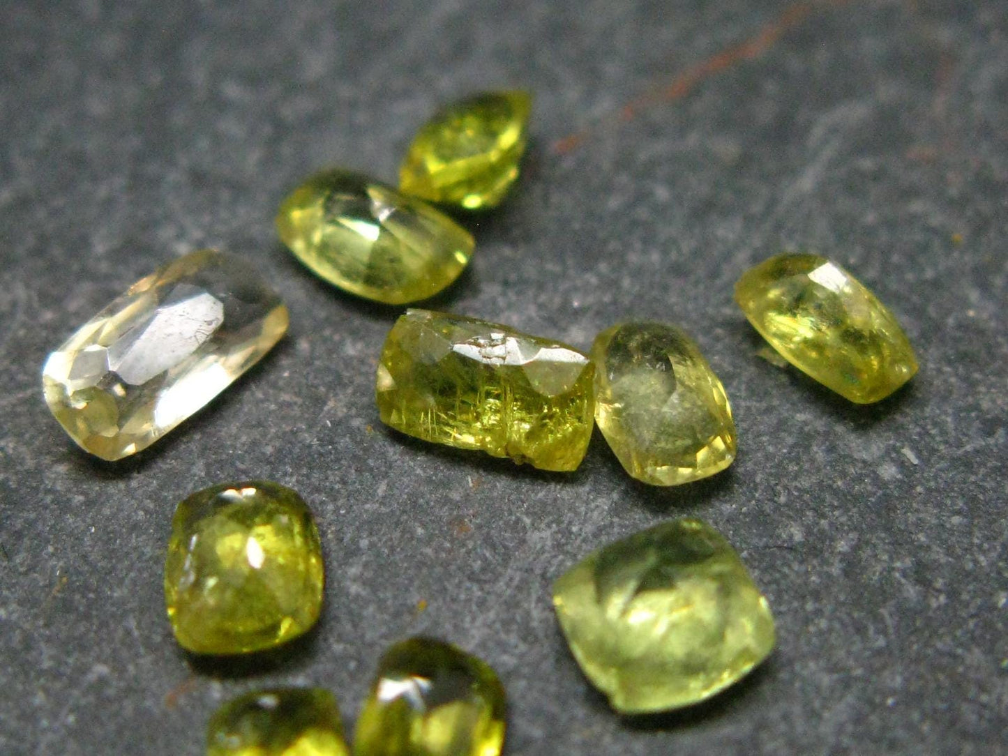 Lot of 10 Green Chrysoberyl Cut Gems From Brazil - 3.06 Carats