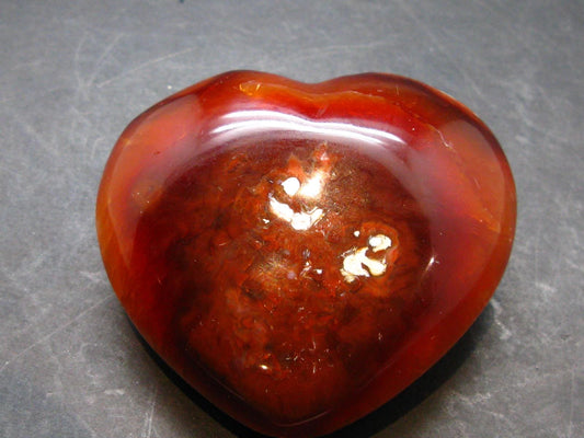 Carnelian Agate Heart From Madagascar - 2.0"