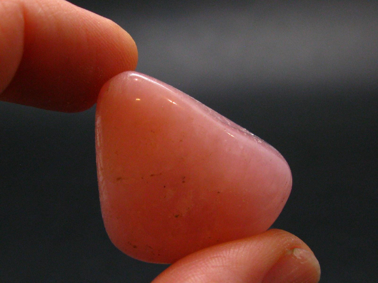 Rare Pink Petalite Tumbled Stone From Canada - 1.1" - 15.59 Grams