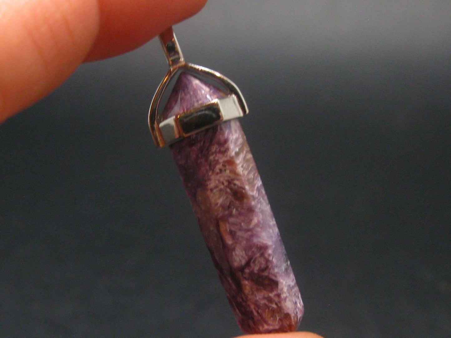 Rare High-Quality Charoite Pendant From Russia - 1.7" - 5.30 Grams