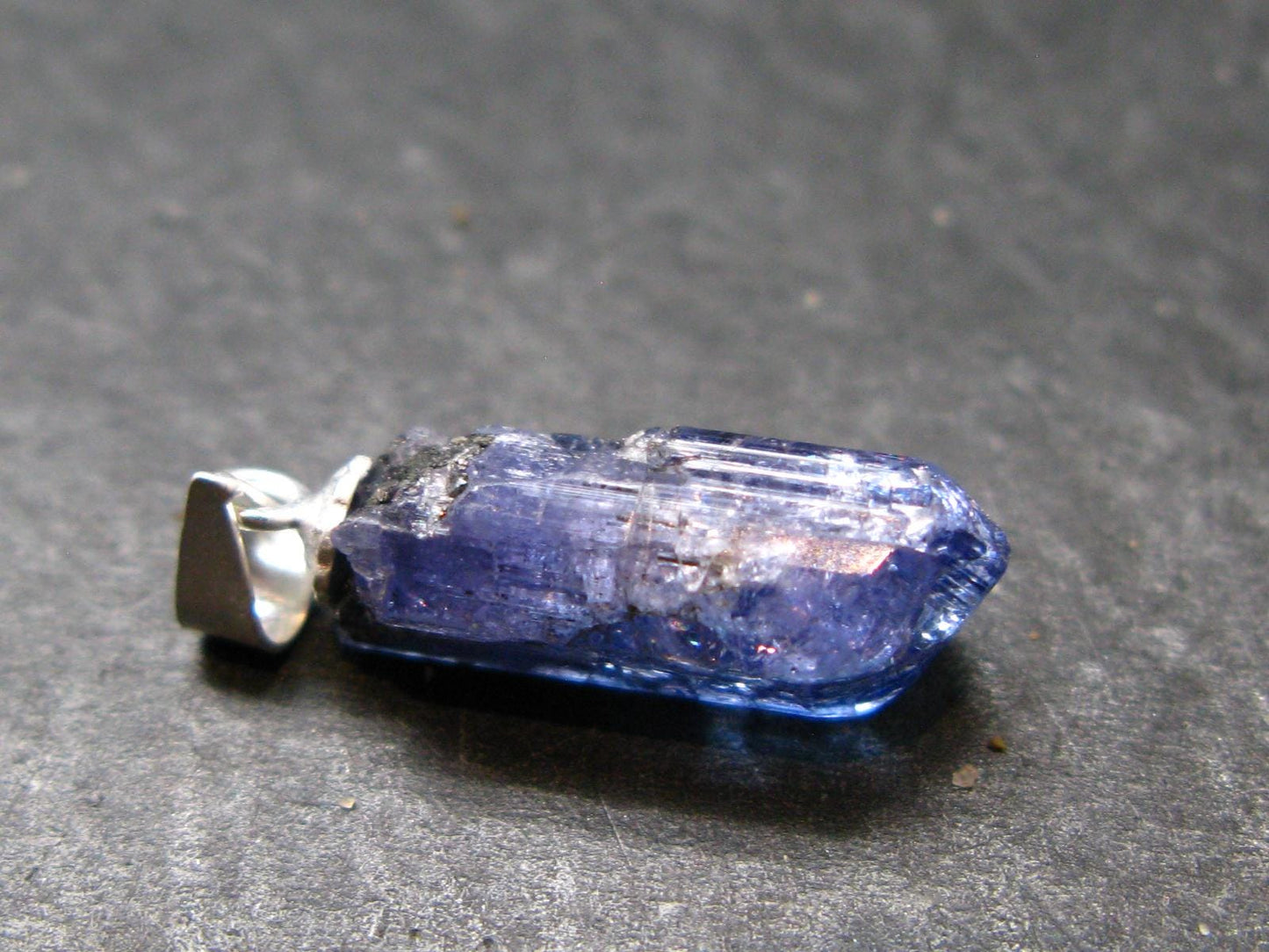 Tanzanite Pendant In Sterling Silver From Tanzania - 0.9" - 1.66 Grams