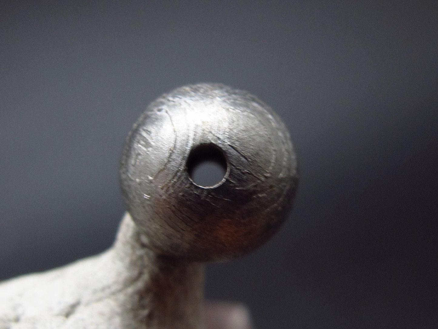 Muonionalusta Meteorite 8mm Round Bead from Sweden