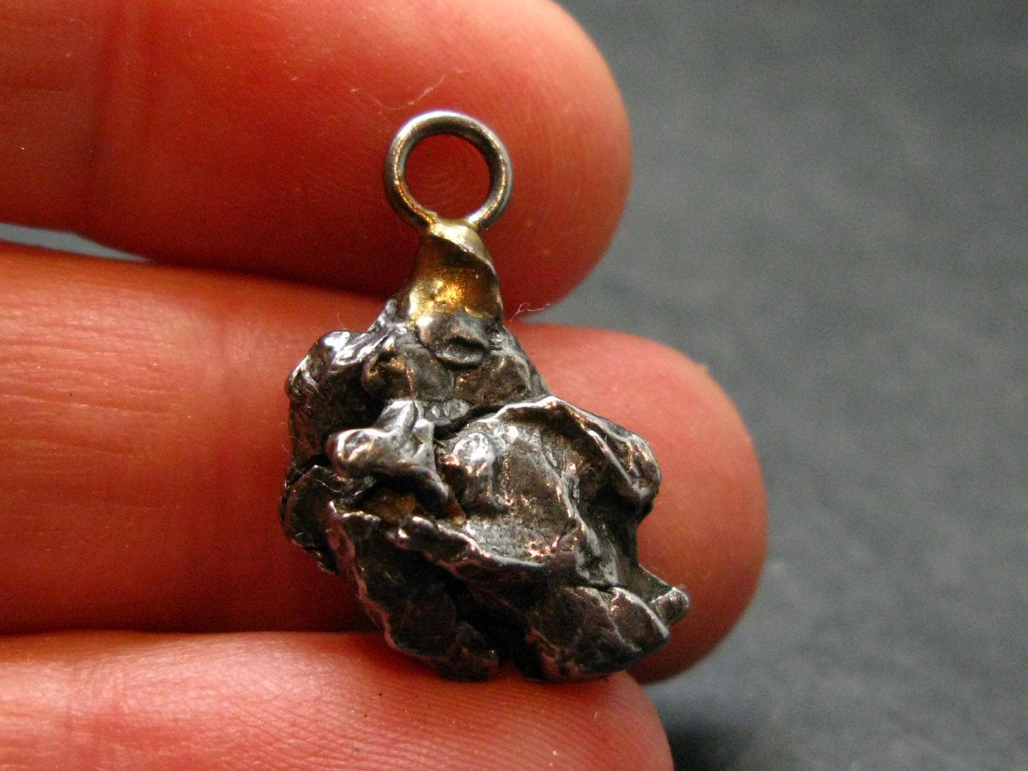 Large Campo Del Cielo Meteorite Pendant from Argentina - 0.8" - 3.76 Grams
