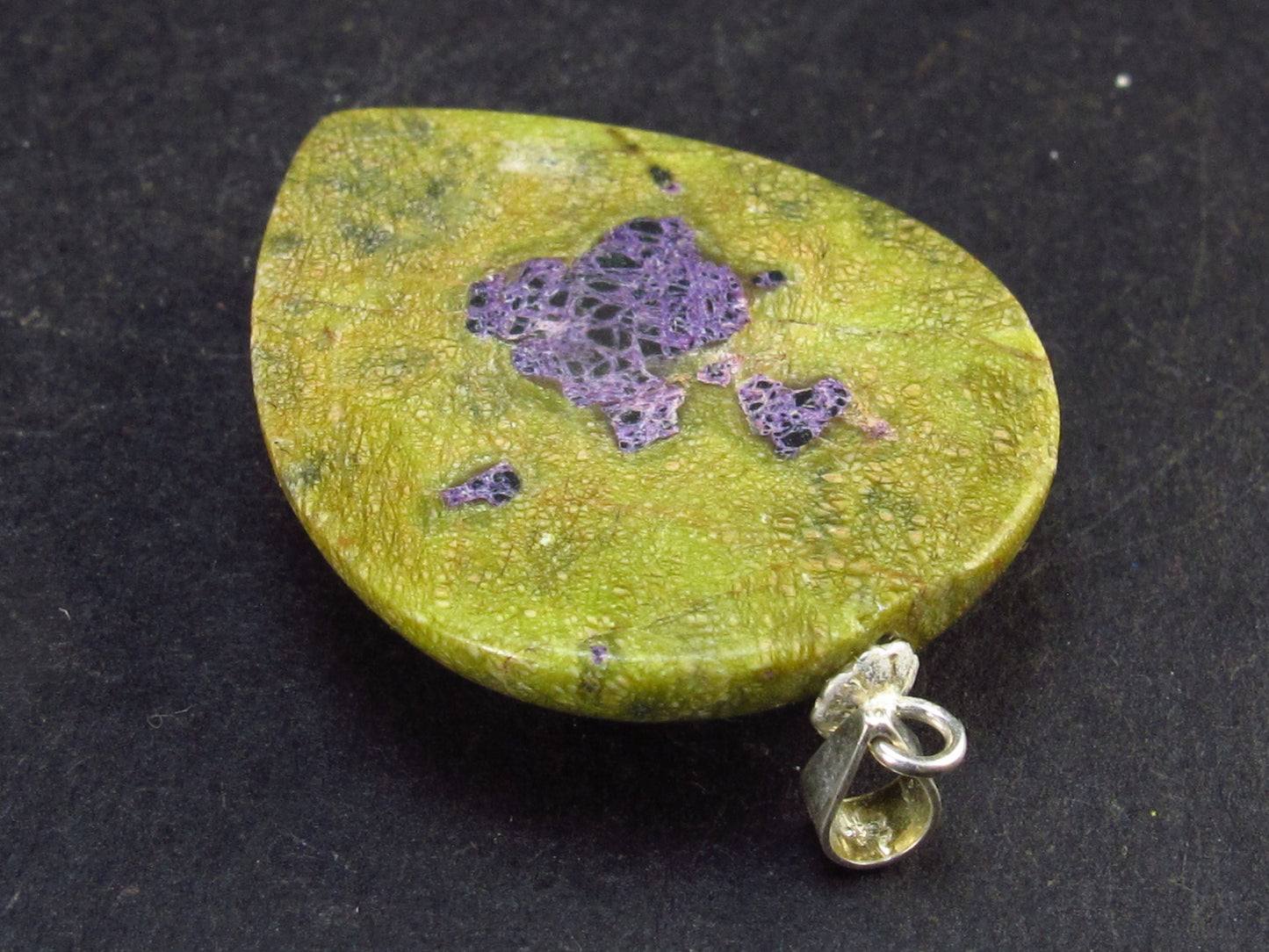 Rare SS Pendant Atlantasite Stichtite + Serpentine from Australia - 1.5" - 7.3 Grams