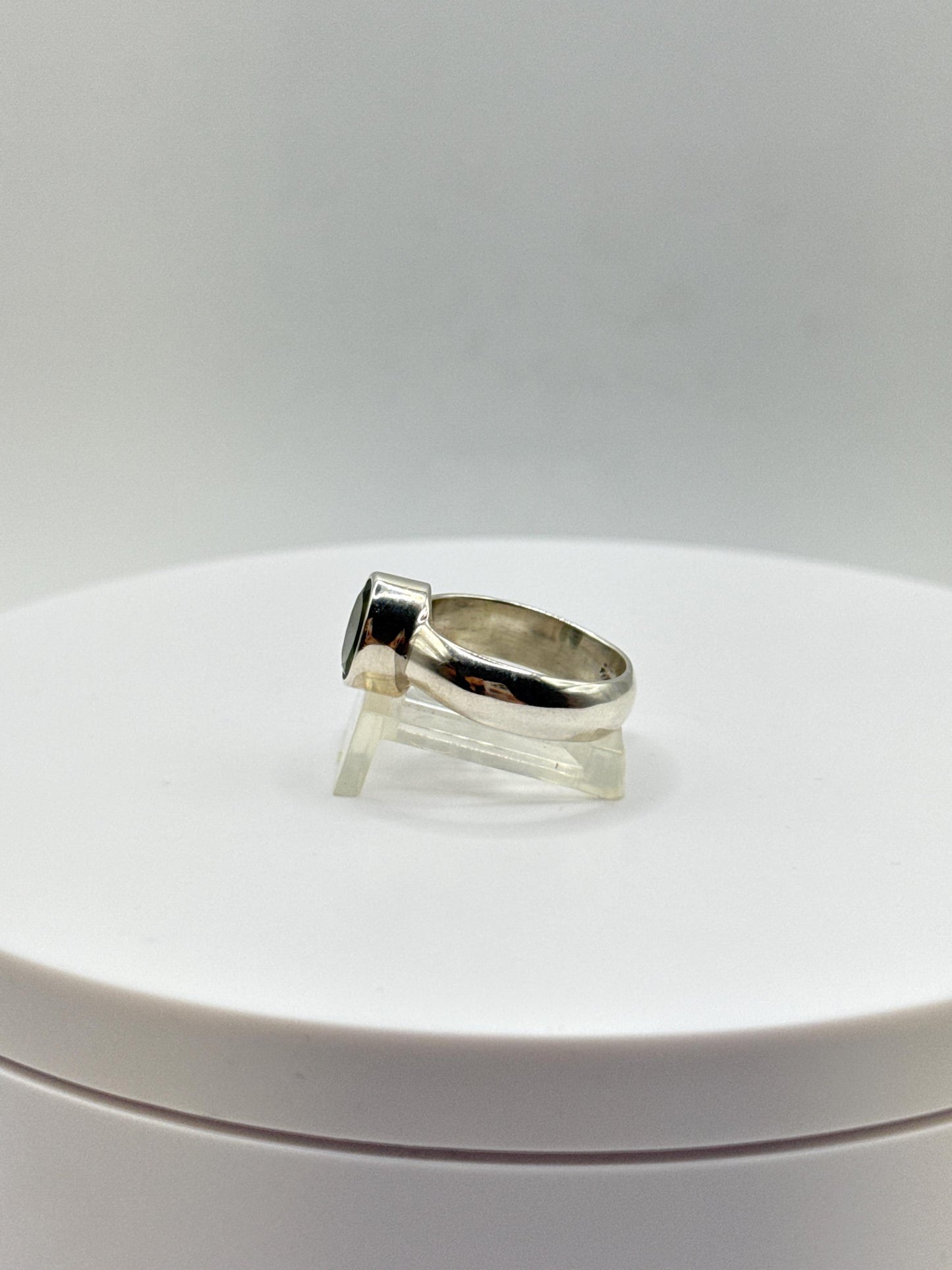 Natural Moldavite Ring | Genuine Moldavite Gemstone | Transformation Crystal Jewelry - Size 6.5