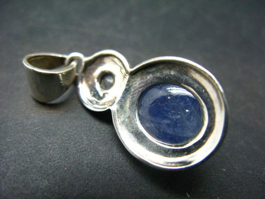 Fantastic Natural Intense Color Tanzanite Sterling Silver Pendant from Tanzania -1.4" - 5.20 Grams