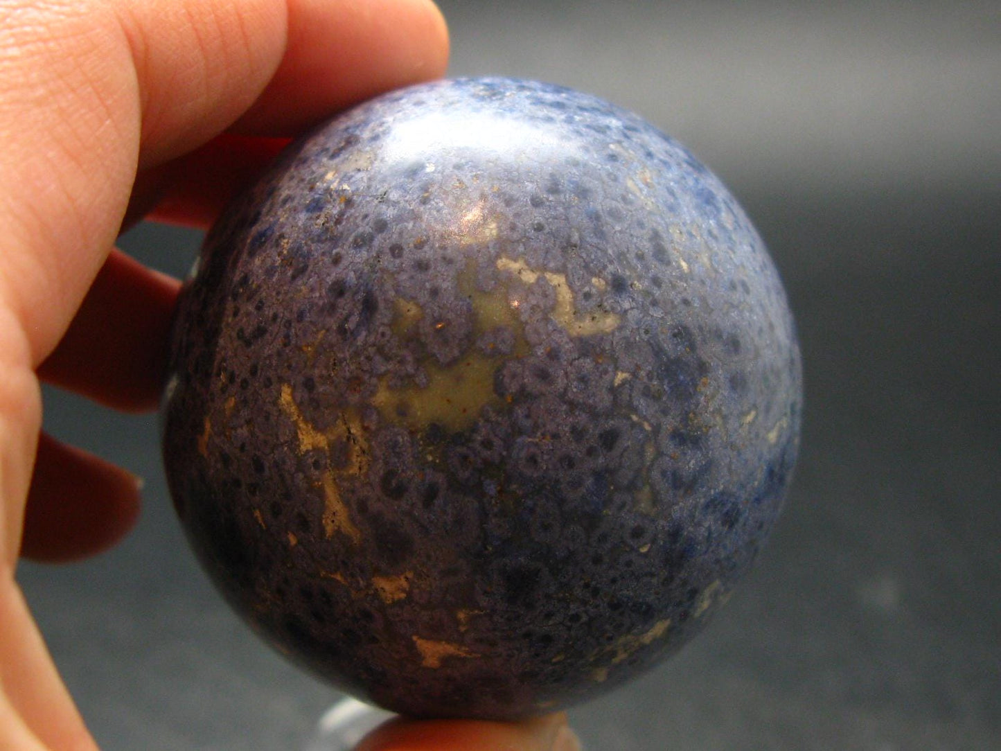 Dumortierite Ball Sphere From Peru - 192.26 Grams - 1.9"