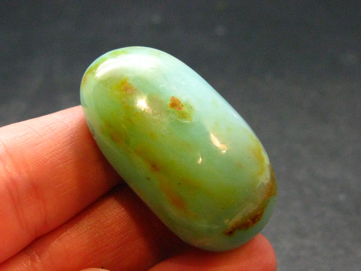 Rare Blue Opal Metal Free Pendant from Peru - 1.5" - 15.75 Grams