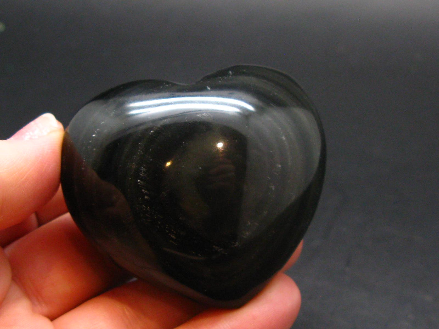 Black Obsidian Heart From Mexico - 1.8"