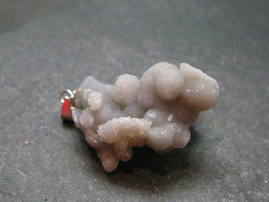 Purple Grape Agate Cluster Silver Pendant From Indonesia - 1.3"