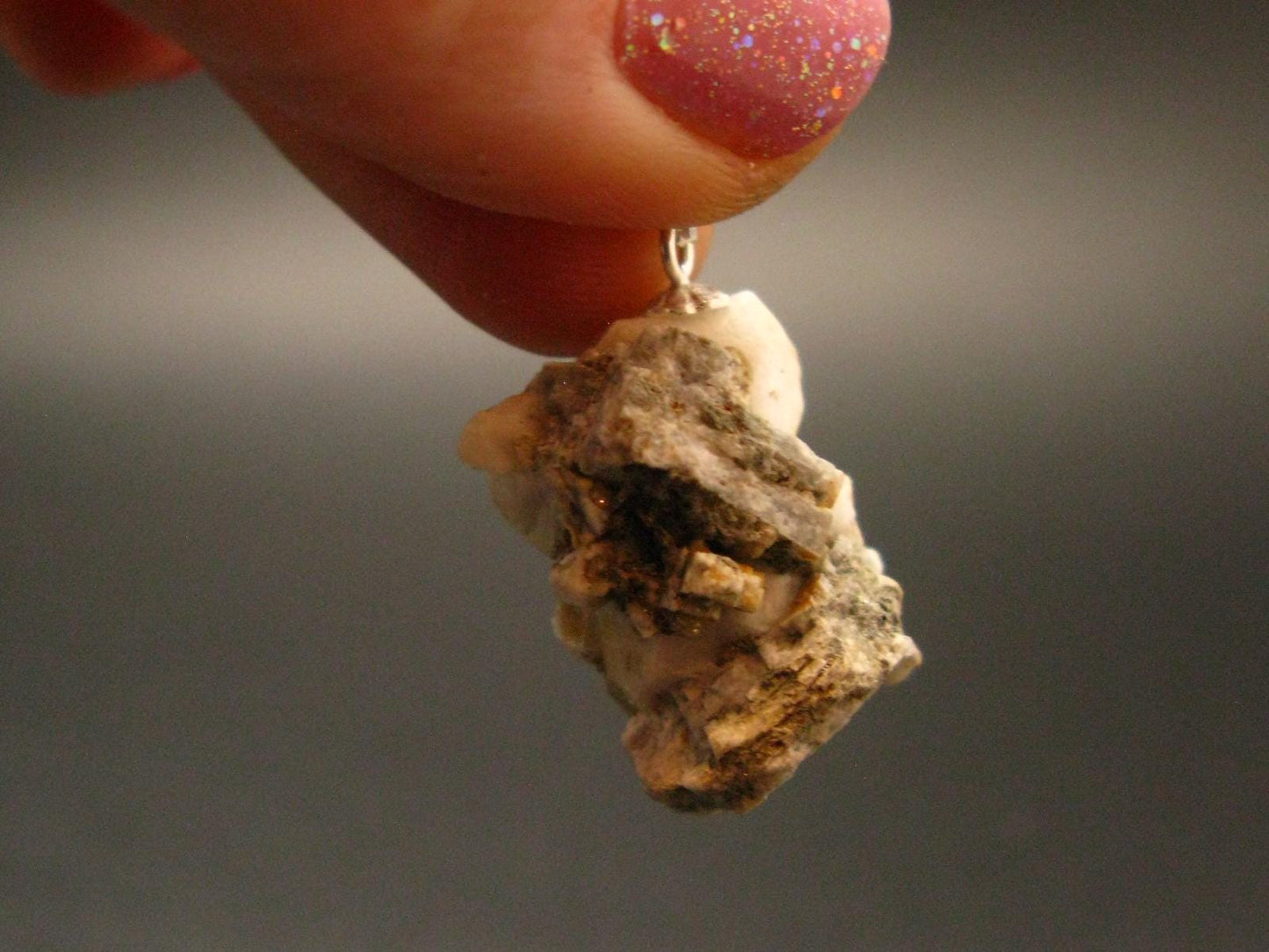 Large Perfect Analcime Silver Pendant from Canada - 1.0" - 4.33 Grams