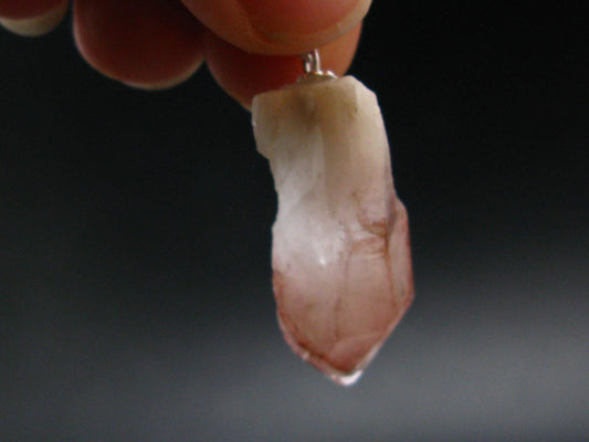 Lithium Quartz Crystal Pendant From Brazil - 1.4" - 4.70 Grams