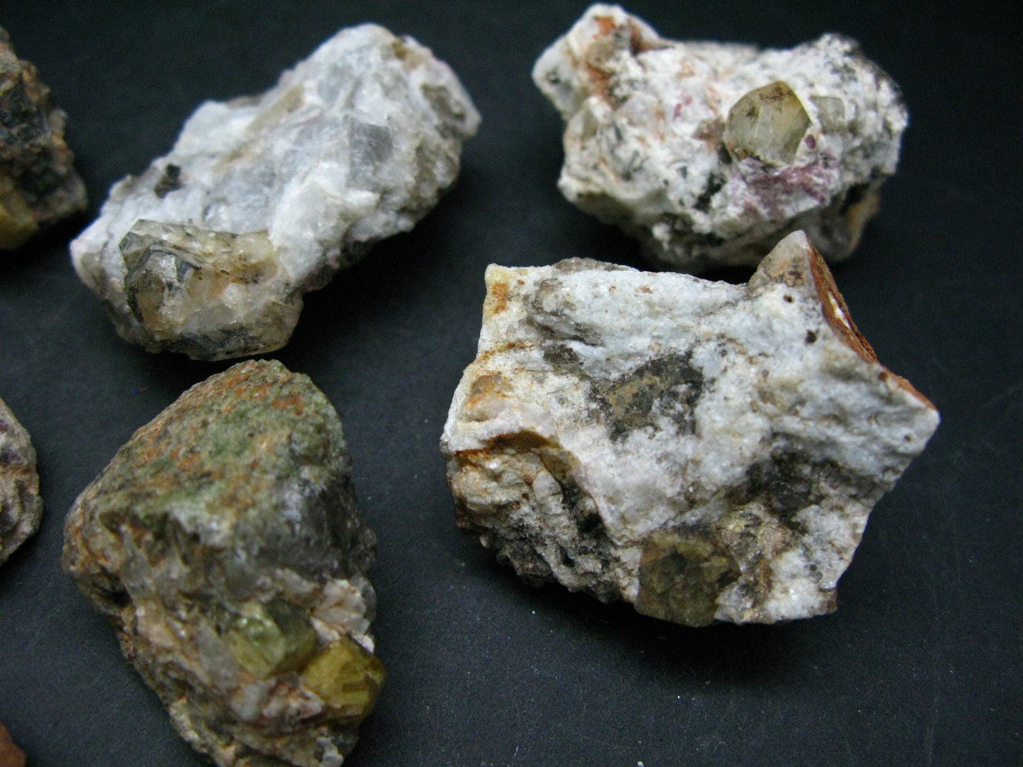 Lot of 10 Large Rhodizite Crystals from Madagascar