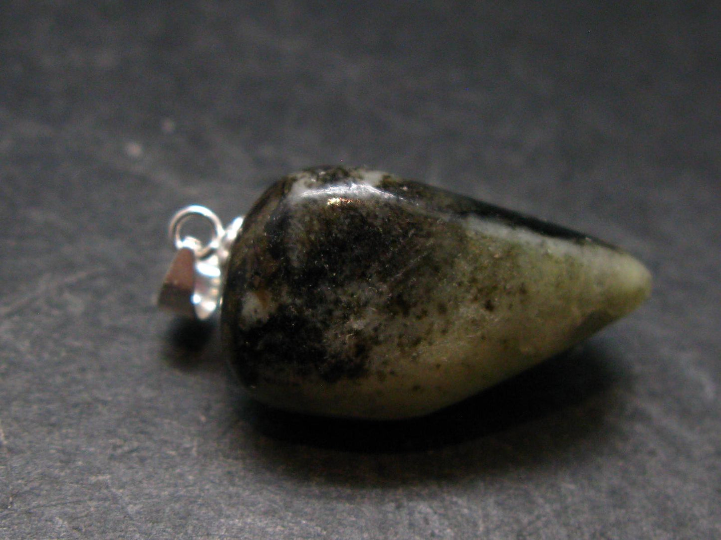 Phenakite Phenacite Tumbled Silver Pendant from Russia - 1.2" - 5.35 Grams