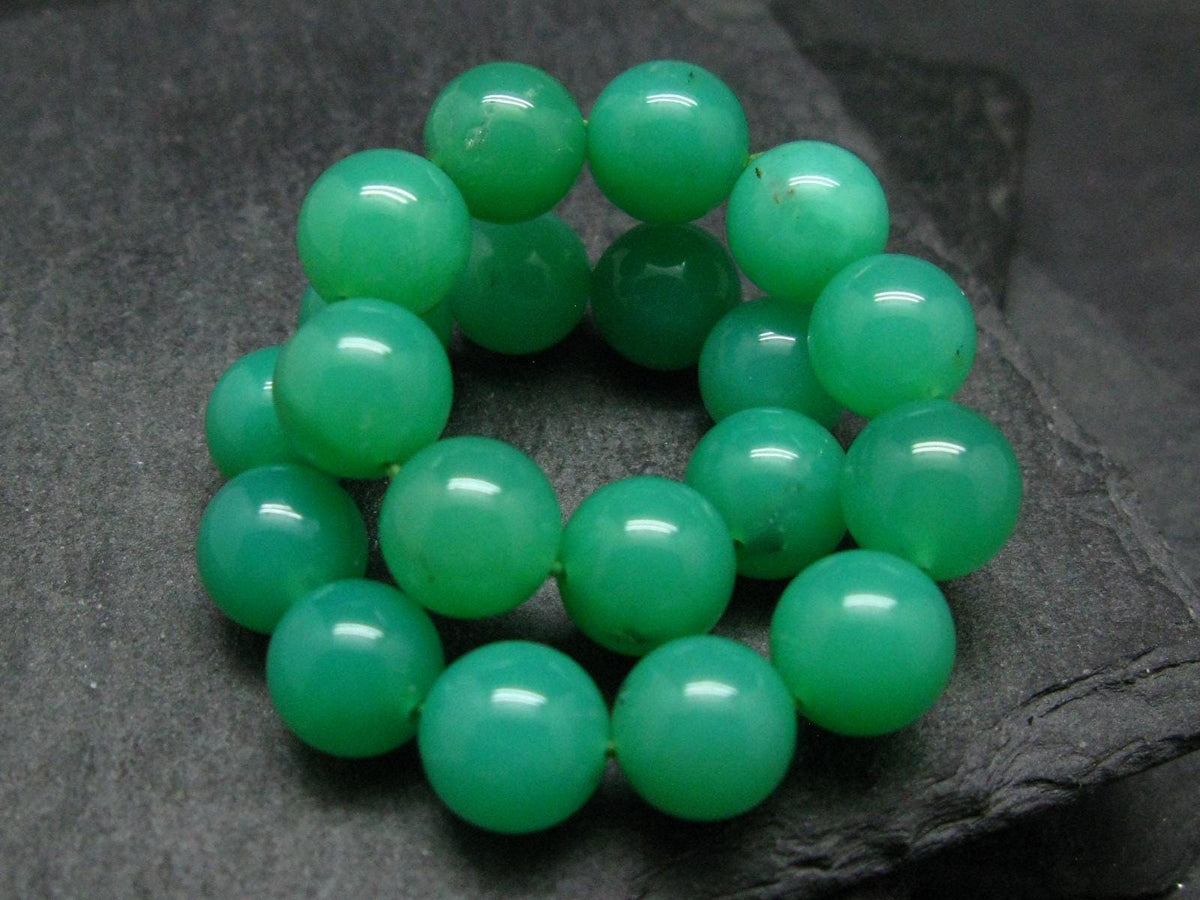 AAA Grade Chrysoprase Genuine Bracelet ~ 7 Inches ~ 10mm Round Beads