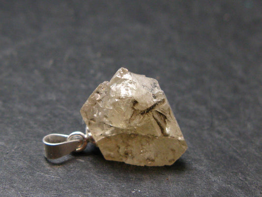 Cerussite Cerusite Crystal Silver Pendant From Morocco - 0.8" - 4.39 Grams