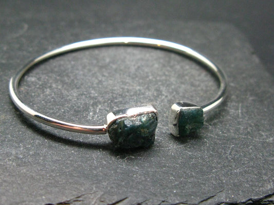 Grandidierite Silver Twister Bracelet From Madagascar - 5.12 Grams