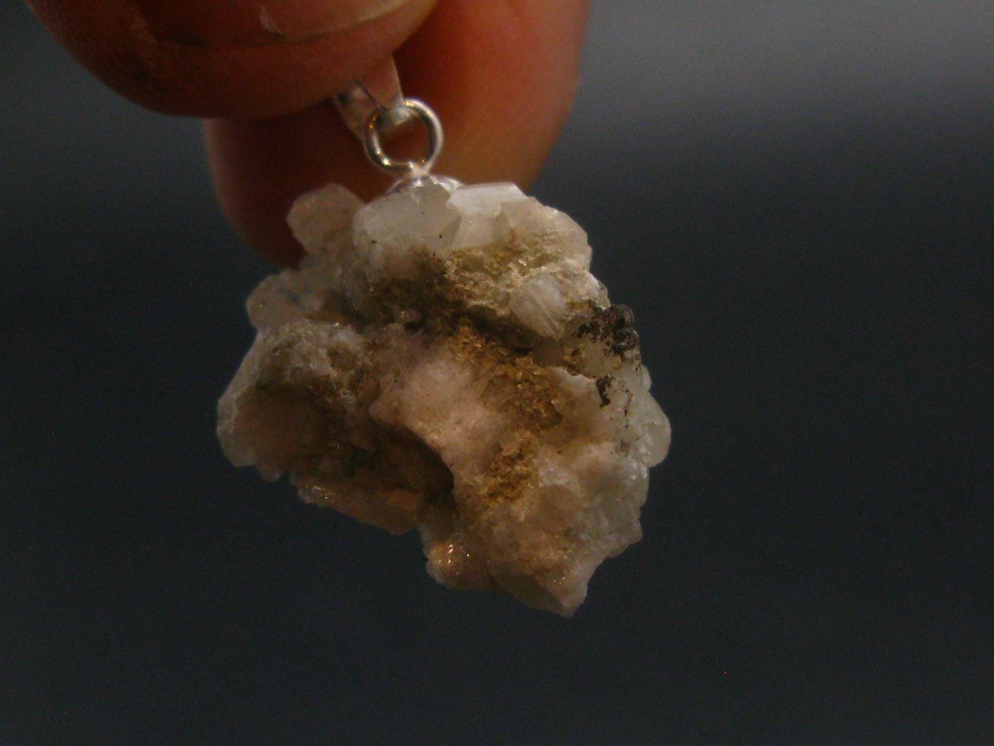 Gem Phenakite Phenacite Crystal Silver Pendant from Colorado - 0.8" - 11.90 Carats