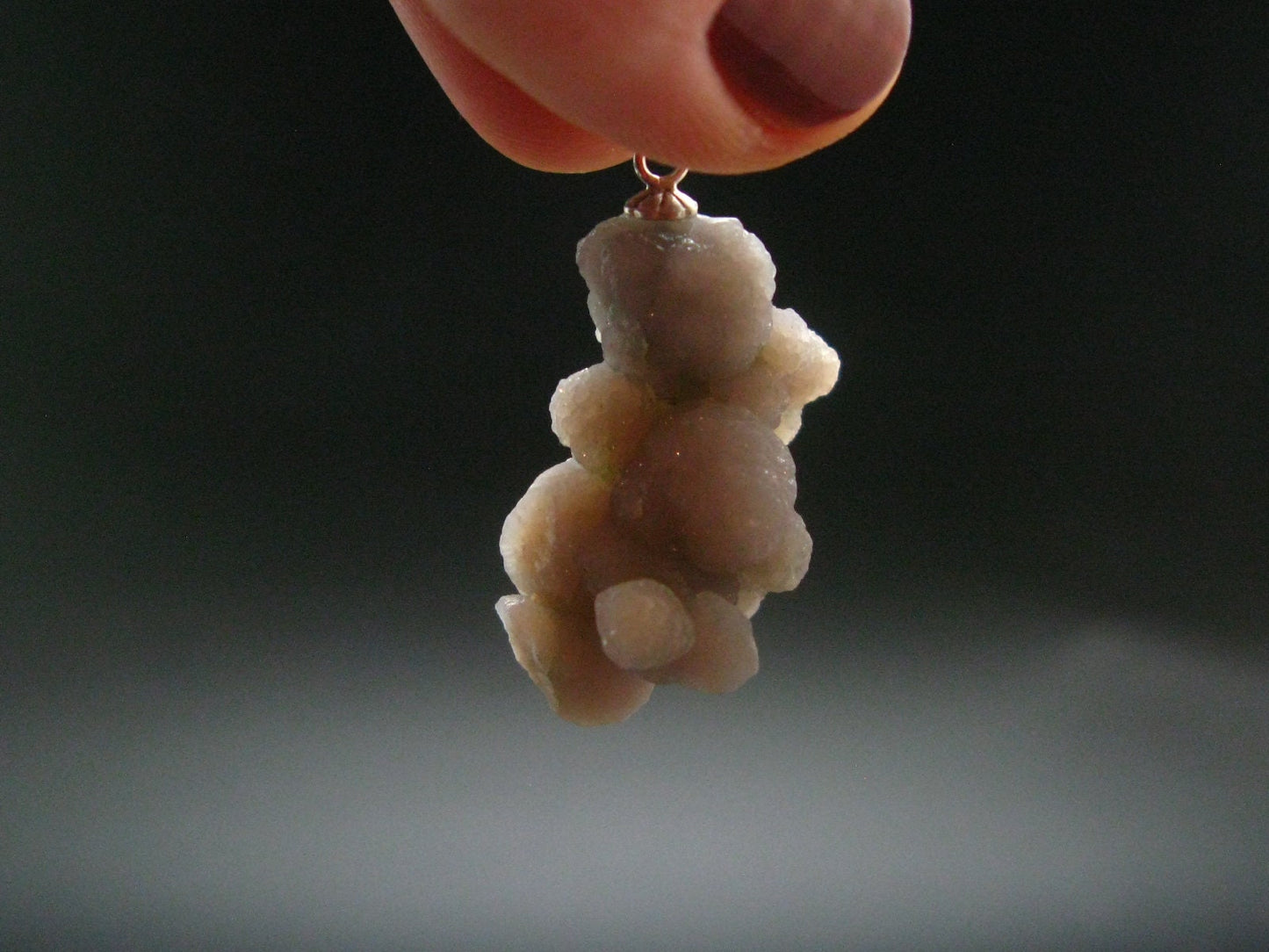 Purple Grape Agate Cluster Silver Pendant From Indonesia - 1.3"