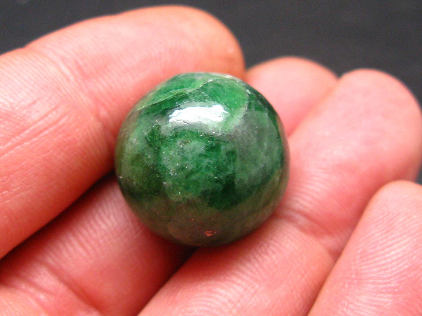Gem Tsavorite Garnet Sphere Ball From Tanzania - 13.29 Grams - 0.8"