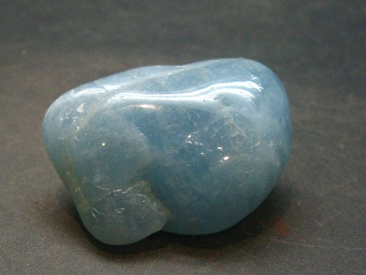 Genuine Blue Aquamarine Tumbled Stone From Brazil - 1.4" - 28.39 Grams
