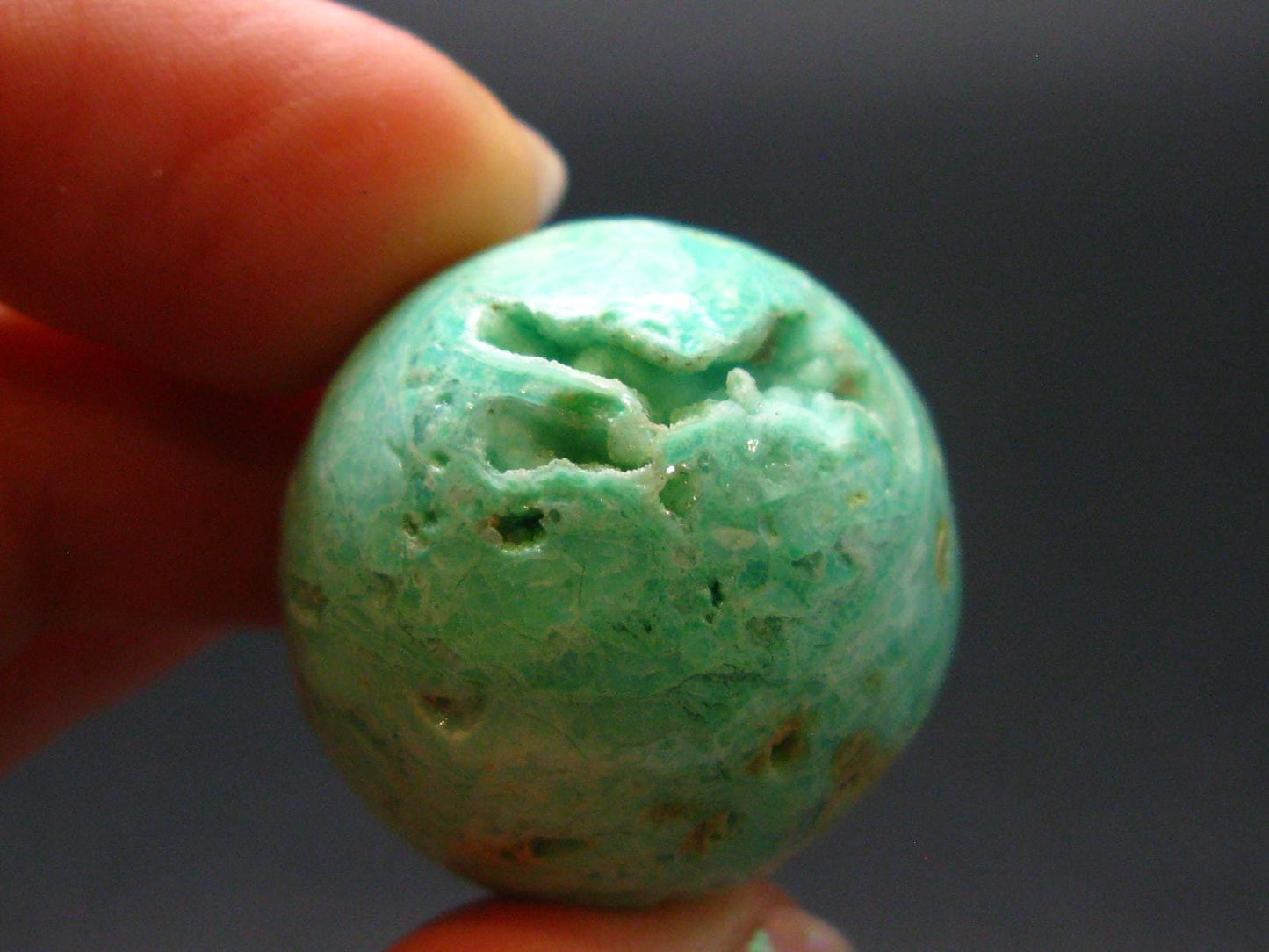 Rare Green Smithsonite Sphere Ball from Namibia - 0.9" - 15.67 Grams