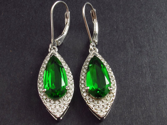 Helenite Gaia Stone Gem Sterling Silver Earrings From Washington - 5.0 Carats