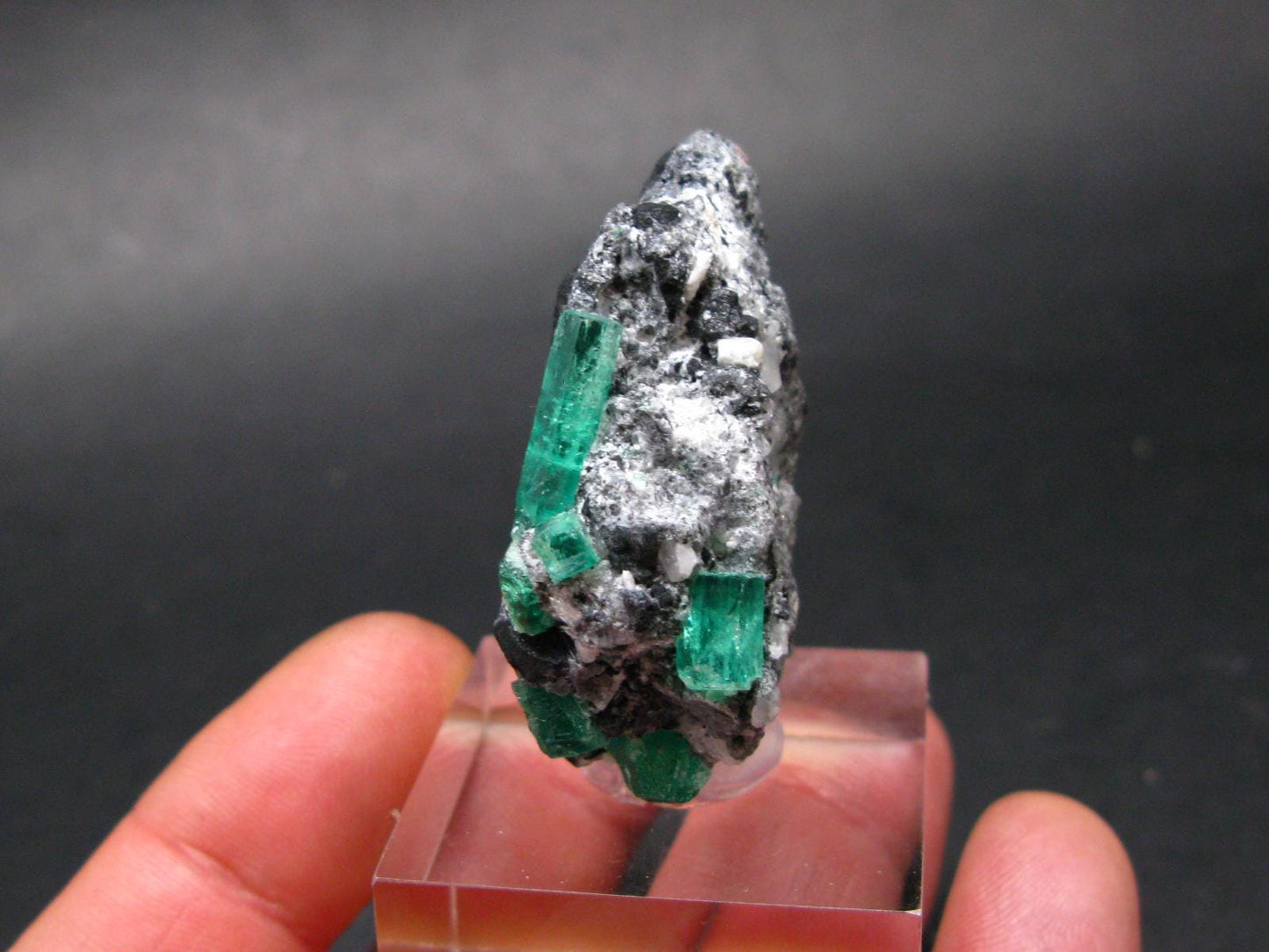 Emerald Beryl Crystals On Matrix From Colombia - 1.9"