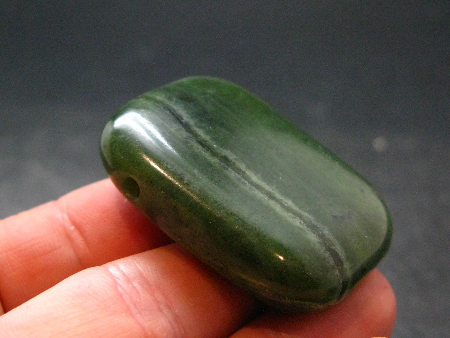 Nephrite Jade 1.6" Pendant From Canada (Metal Free) - 25.47 Grams