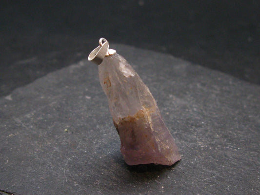 Rare Raw Auralite Super 23 Amethyst Silver Pendant From Canada - 1.6" - 6.84 Grams