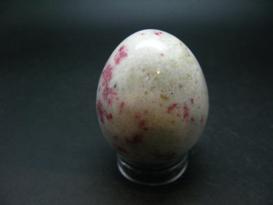 Large Cinnabar in Quartz Egg from Peru - 131.54 Grams - 2.0"