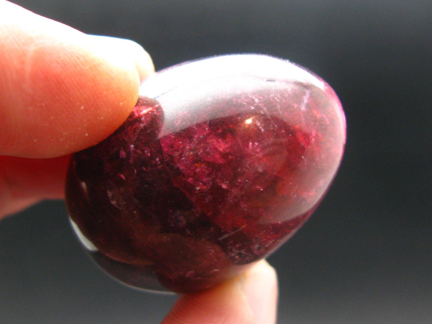 Red Tourmaline Rubellite Egg From Russia - 1.6" - 50.3 Grams