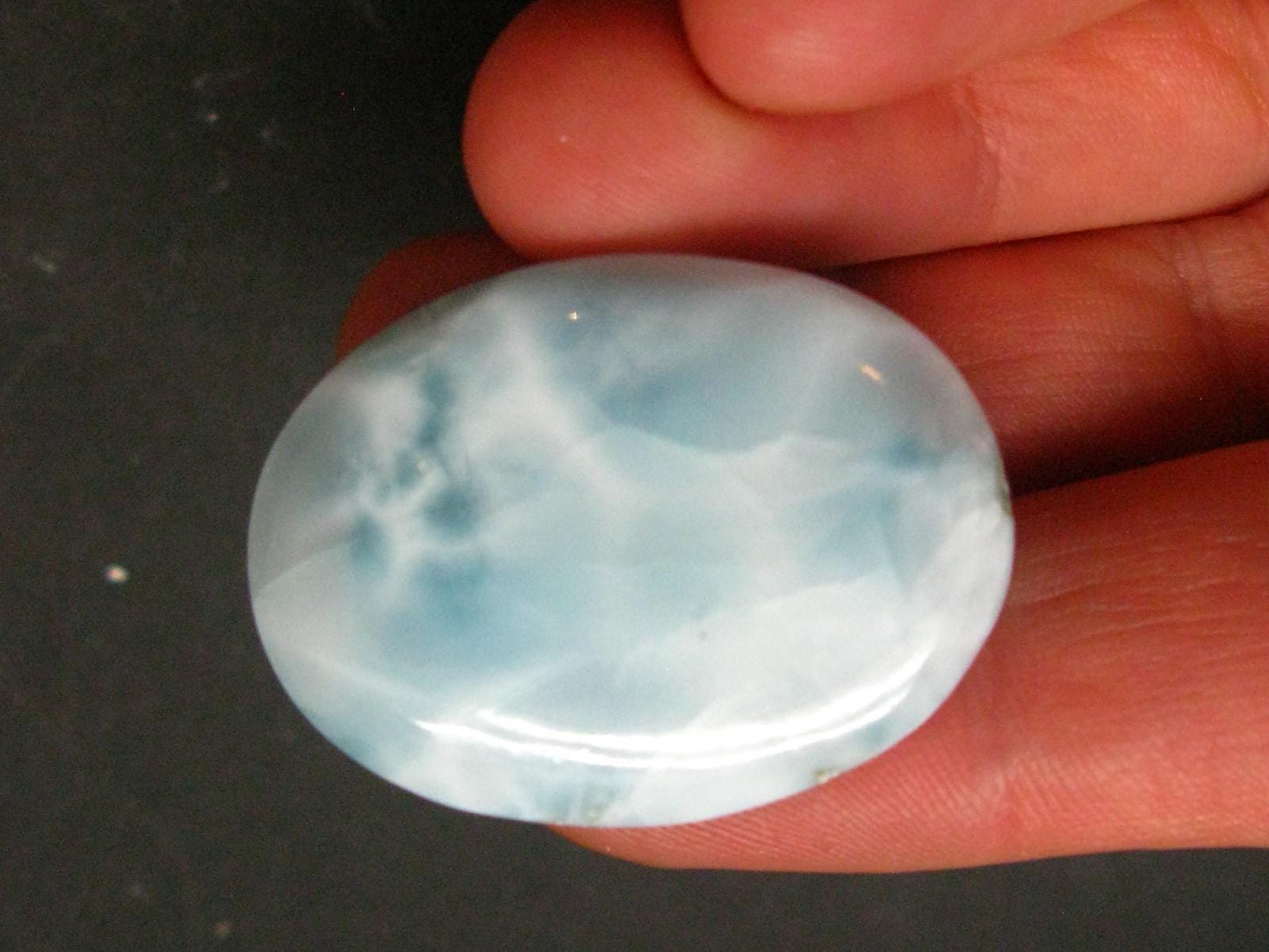Larimar Cabochon From Dominican Republic - 1.2" - 8.92 Grams