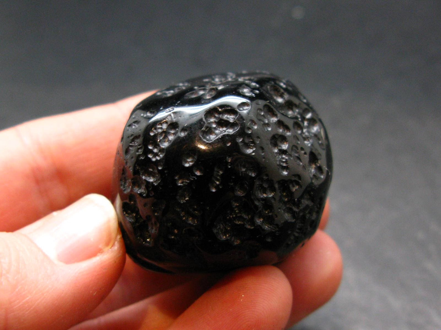 Rare Large Black Tibetan Tektite Raw Piece from Tibet - 1.4" - 49.65 Grams