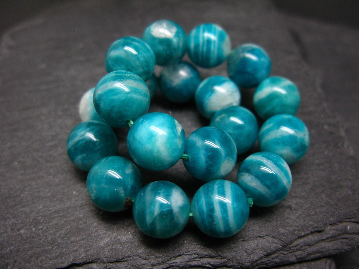 Russian Amazonite Genuine Bracelet ~ 7 Inches ~ 10mm Round Beads