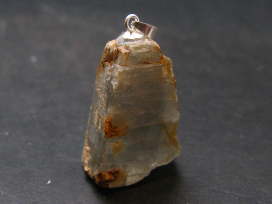 Barite Crystal Silver Pendant From USA - 1.3" - 14.21 Grams